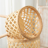 Handmade Bamboo Woven Flowerpot with Stand